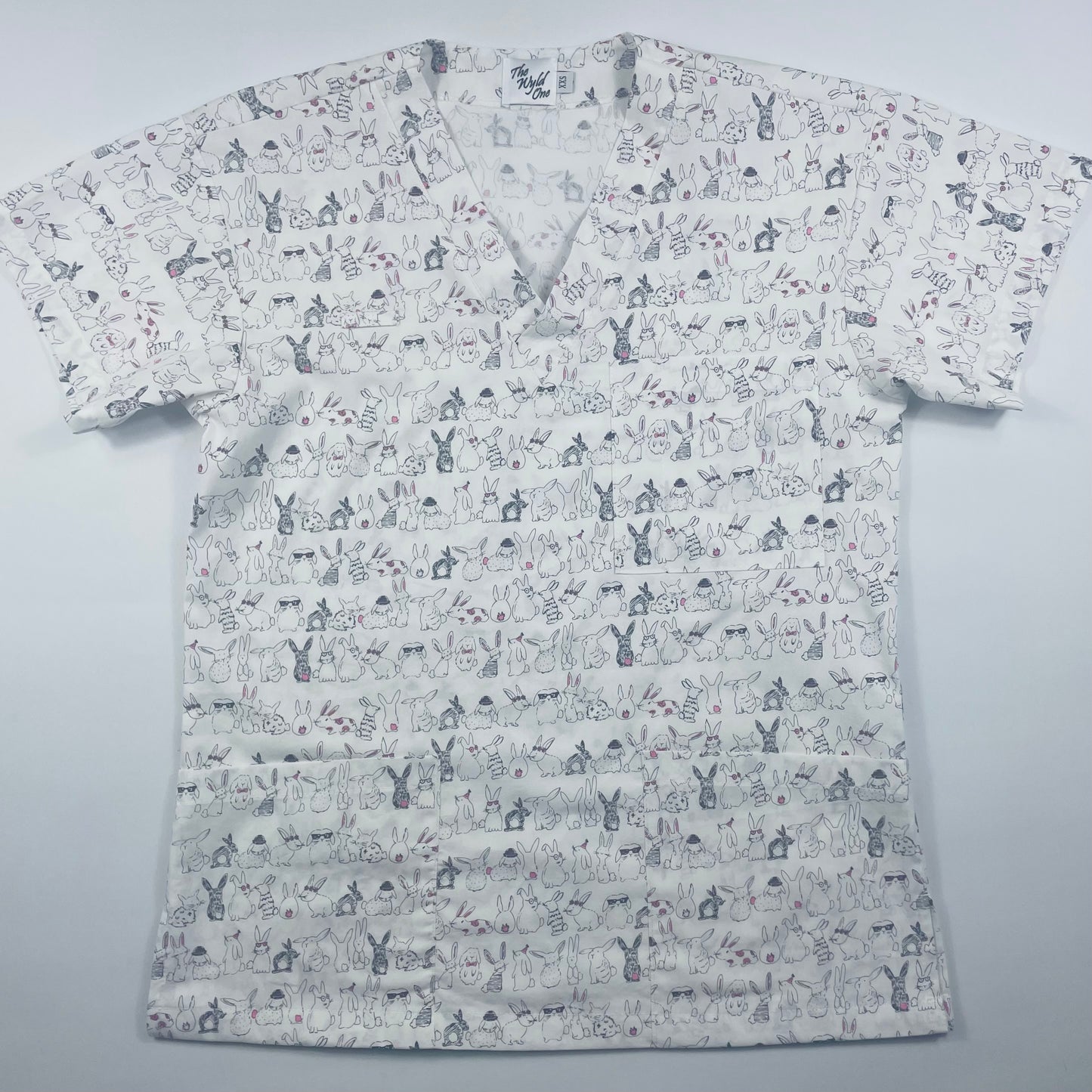 Bad Bunnies Fun Scrub Top - last one Relaxed fit XXS!