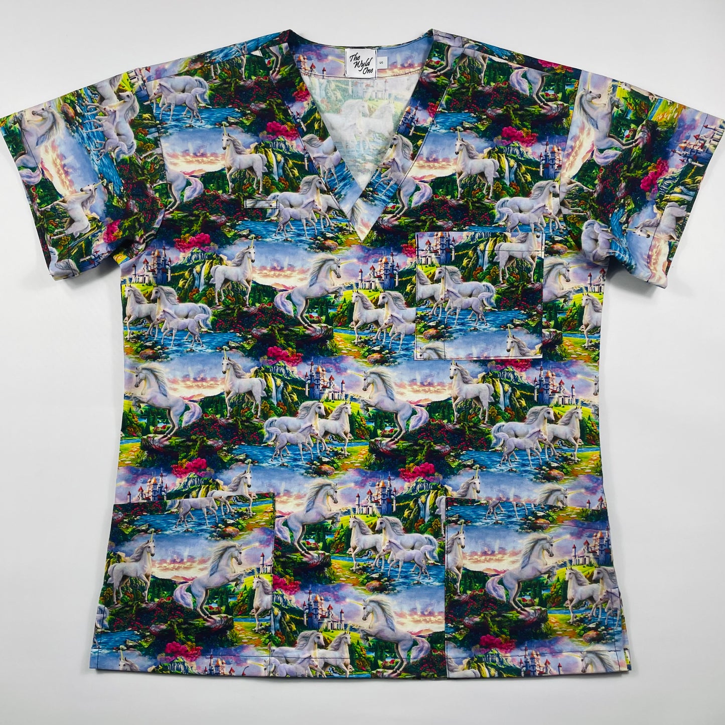 Unicorn Dream Fun Scrub Top - last one Relaxed fit S!