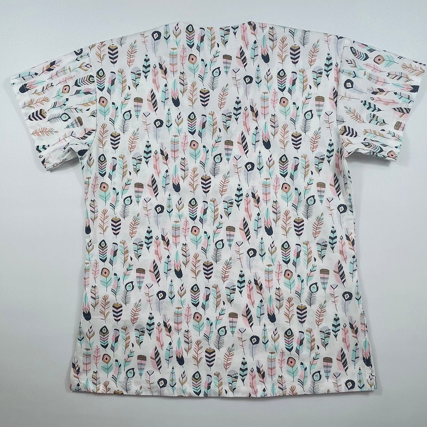 Feathers Fun Scrub Top - last one Relaxed fit XS!
