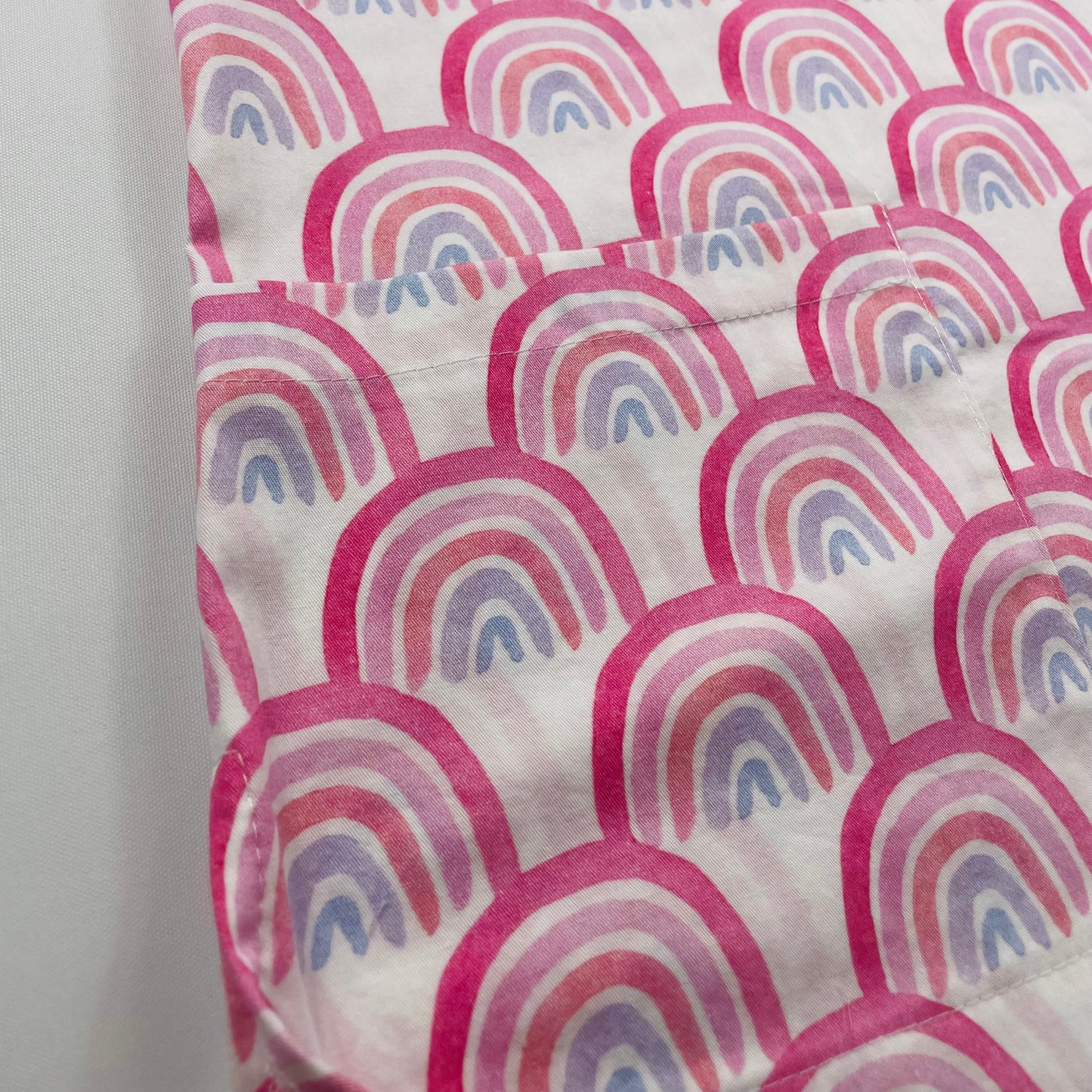 Pink Rainbows Fun Scrub Top - last one Relaxed fit S!