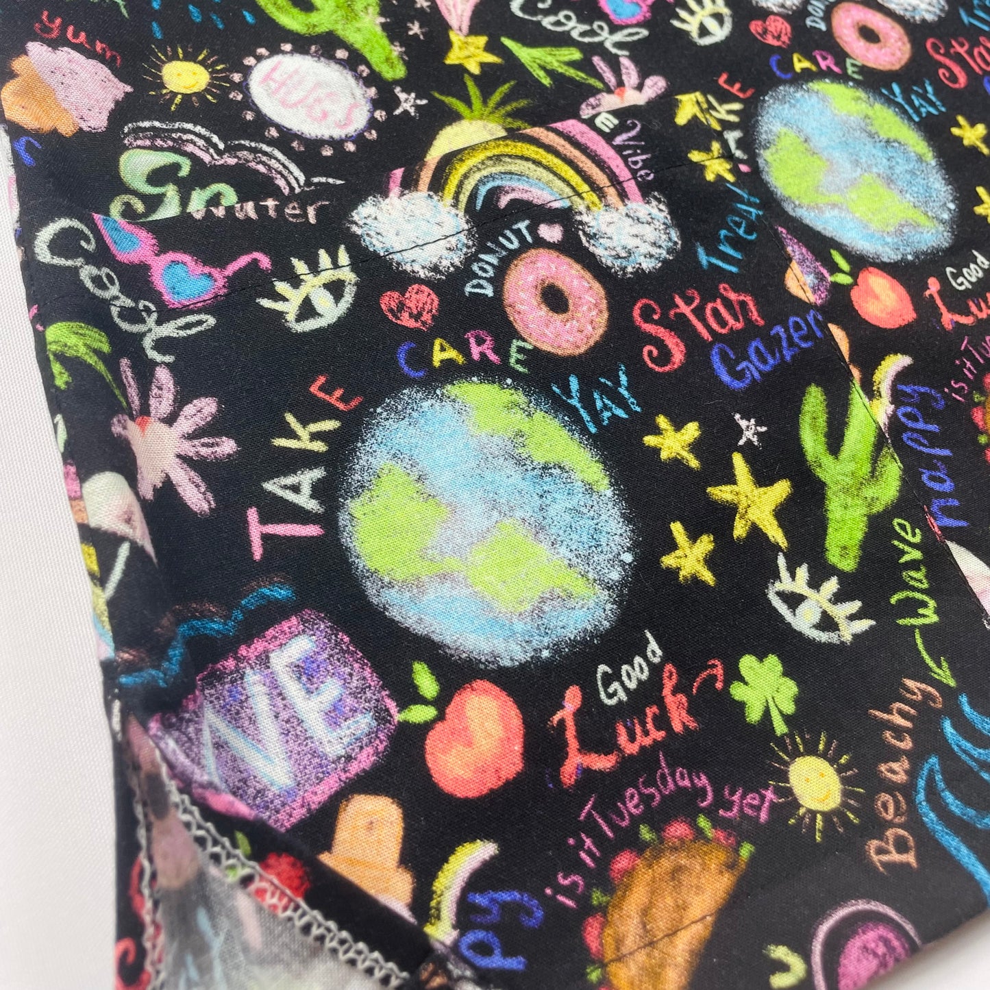 The Chalkboard Fun Scrub Top - last one Relaxed fit XS!