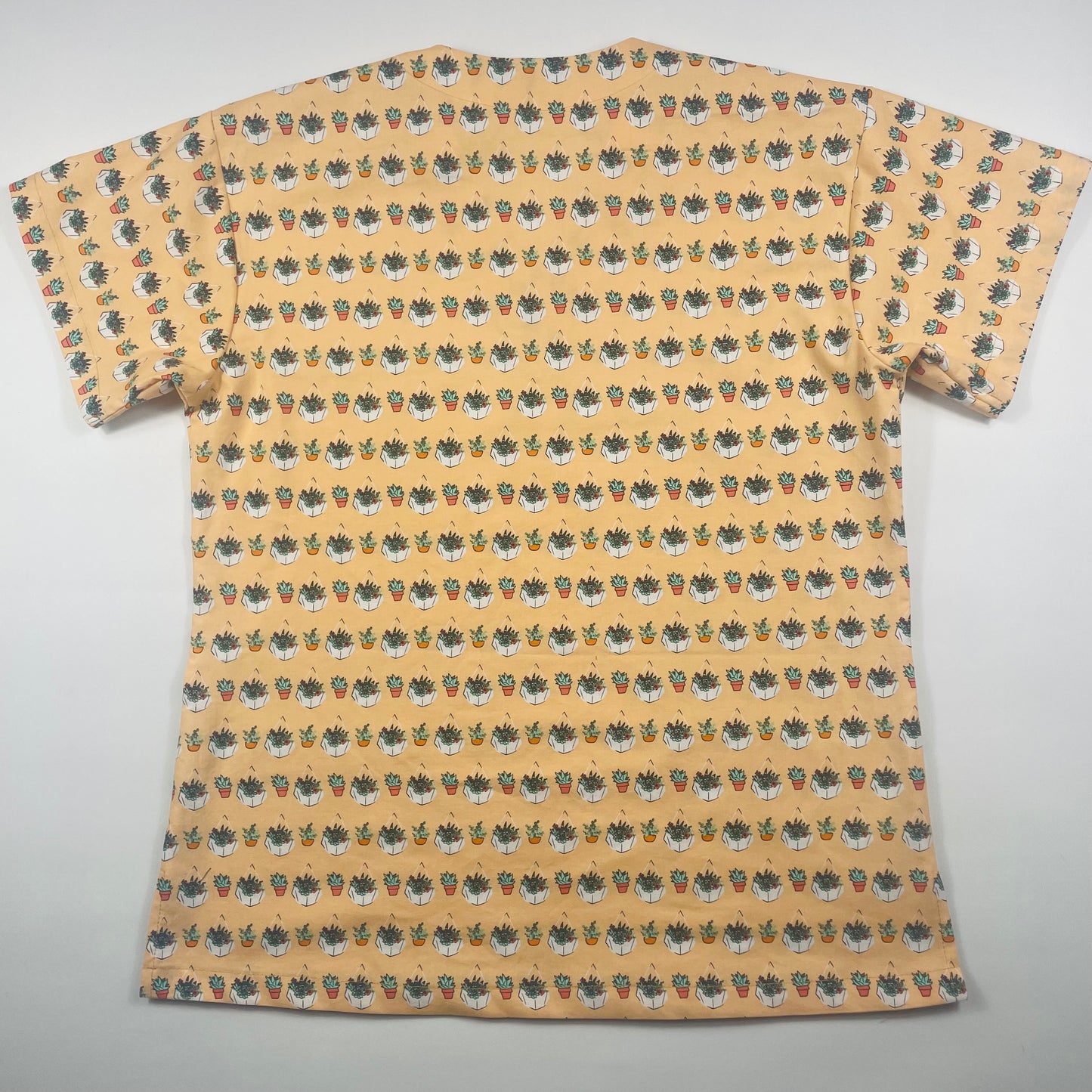 Succulents Fun Scrub Top - last one Relaxed fit S!