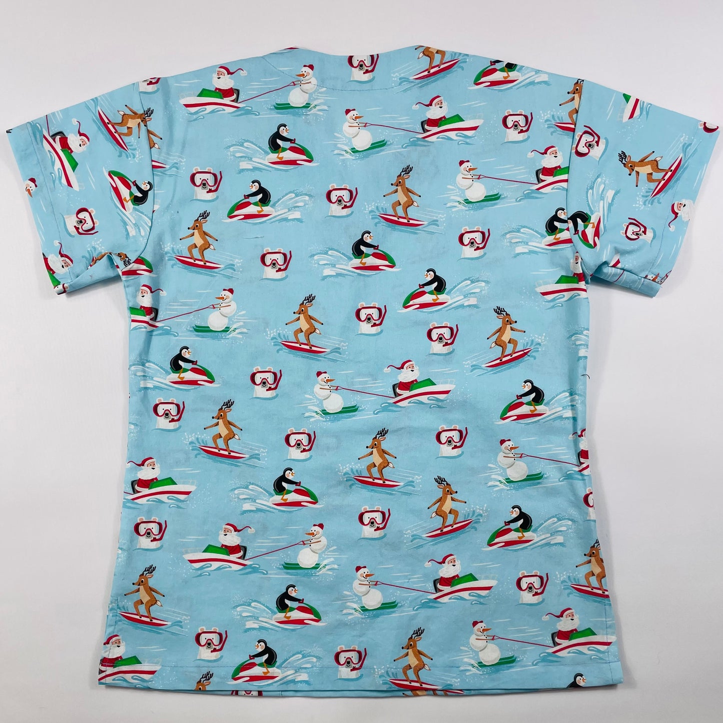 Christmas Day Fun Fun Scrub Top - last one Relaxed fit XXS!