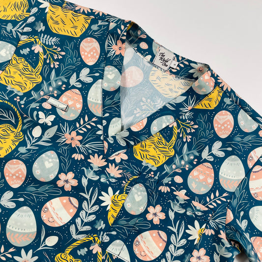 Egg Hunt in the Garden Fun Scrub Top - last sizes!
