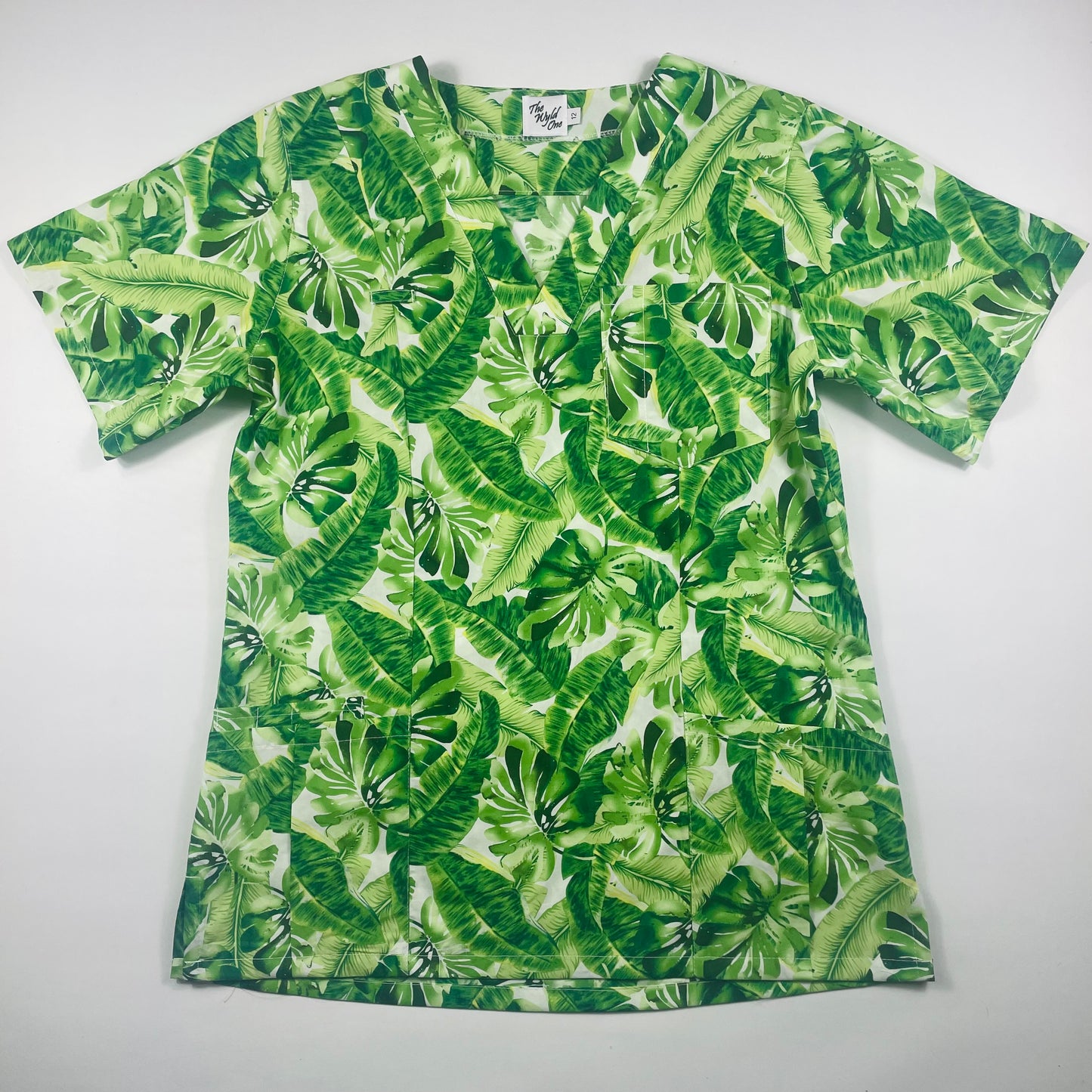 Leaves Fun Scrub Top - last sizes relaxed fit XXS & Princess 12!