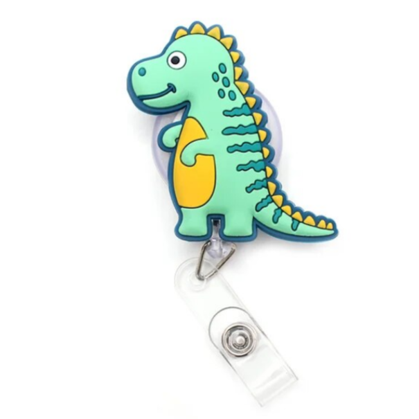 Green Dinosaur Badge Reel