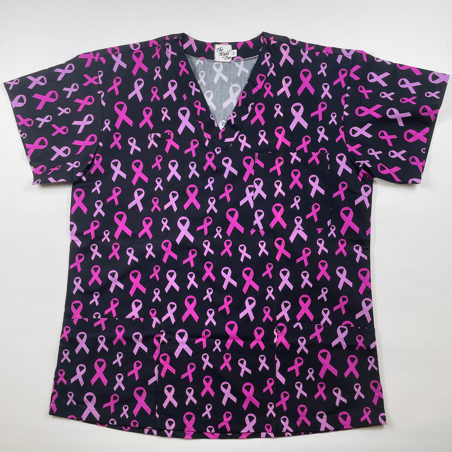 Pink Ribbon on Black - Made to order (shipping mid August)