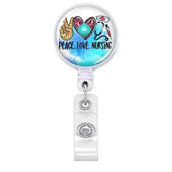 Peace Love Nursing Badge Reel
