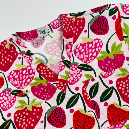 Strawberry Fields Fun Scrub Top