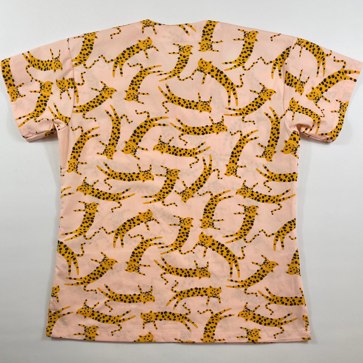 Cheeky Cheetah Fun Scrub Top - last one Relaxed Fit XXS!