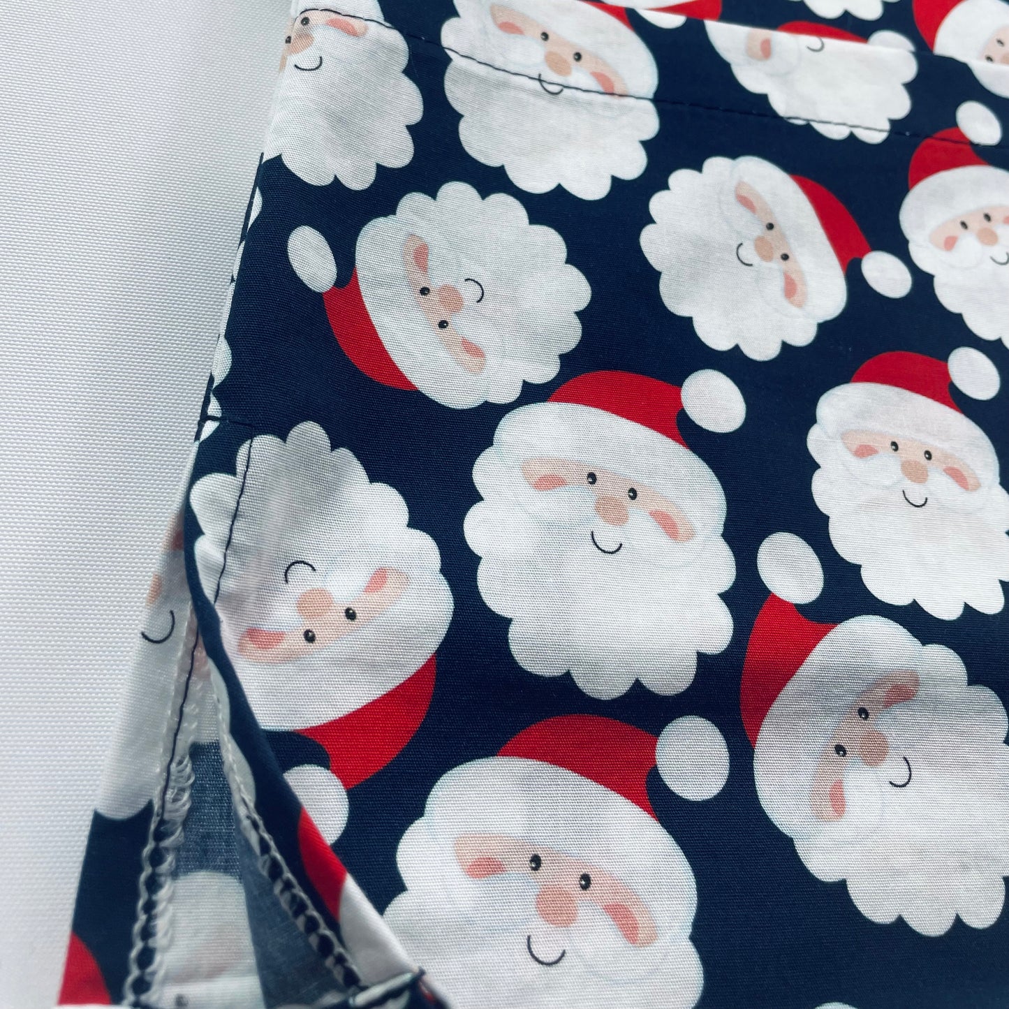 SAMPLE SALE - Smiling Santas Fun Scrub Top - relaxed XS only!