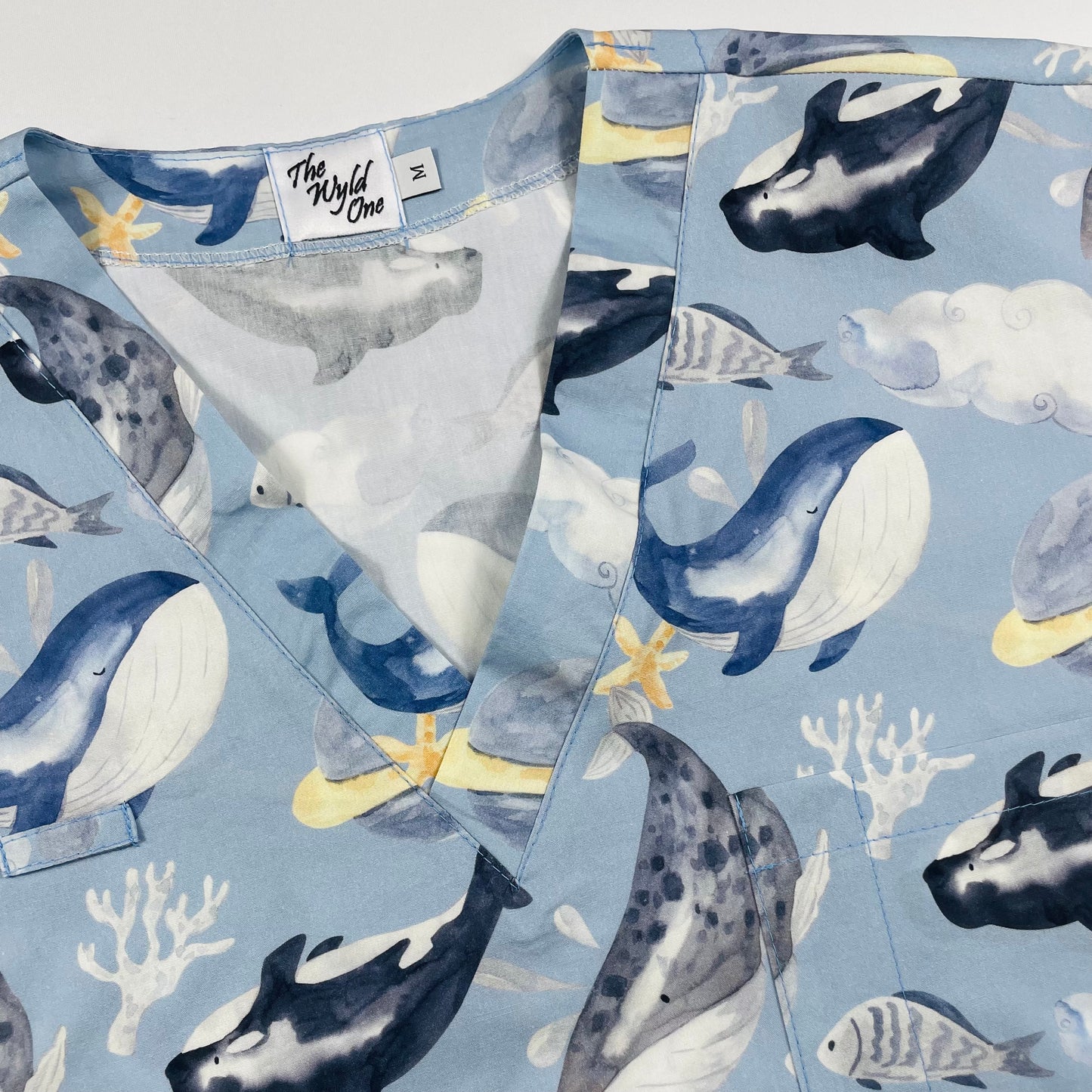 Whale Wonderland Fun Scrub Top last sizes!