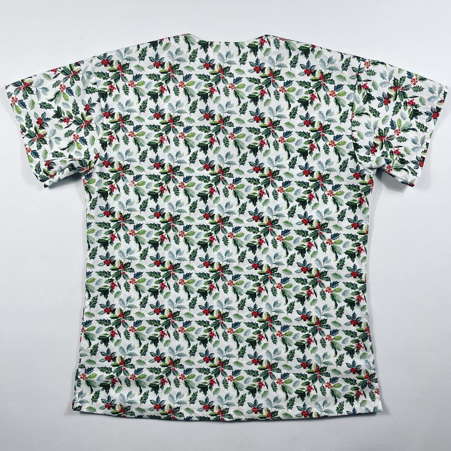 SAMPLE SALE - Holly Fun Scrub Top - relaxed M only!