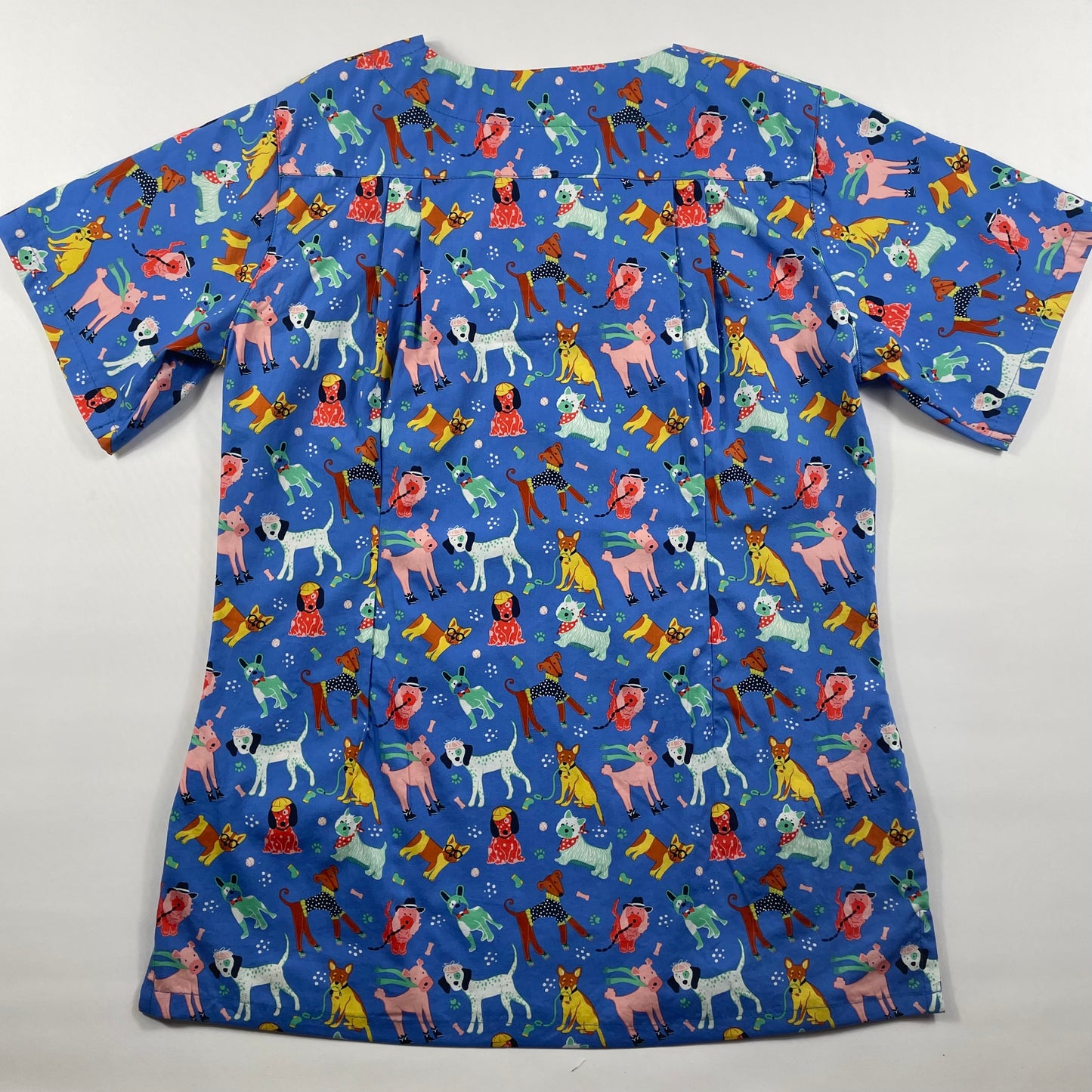 A Dog's Day Out Fun Scrub Top - last one Princess seam 12!