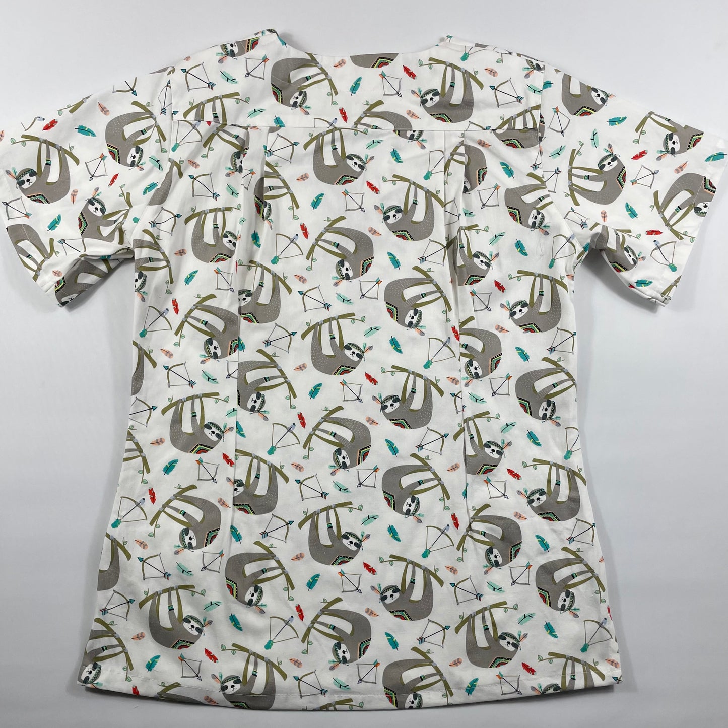 Sloths & Arrows Fun Scrub Top - last sizes Princess seam 10 & 12!
