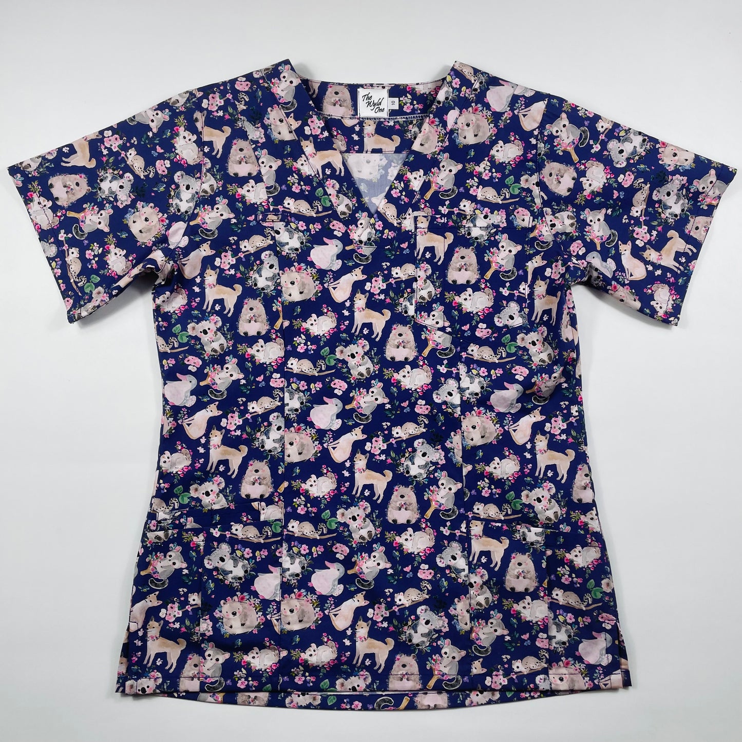 Pretty Natives on Purple Scrub Sets - made to order