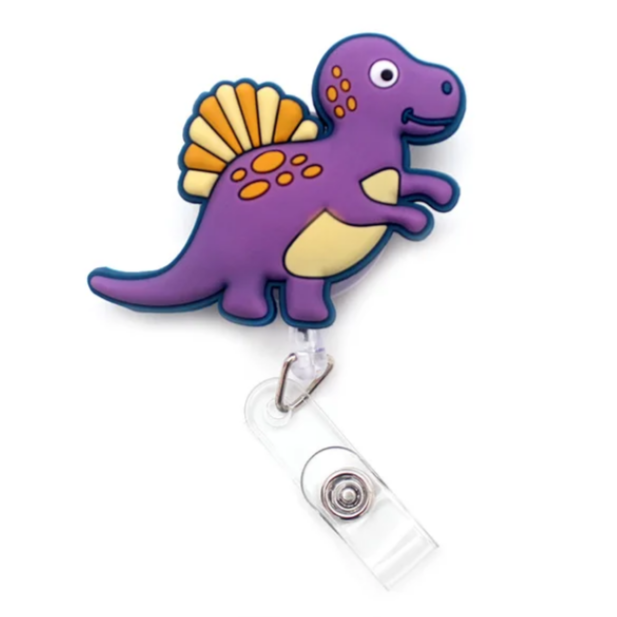 Purple Dinosaur Badge Reel
