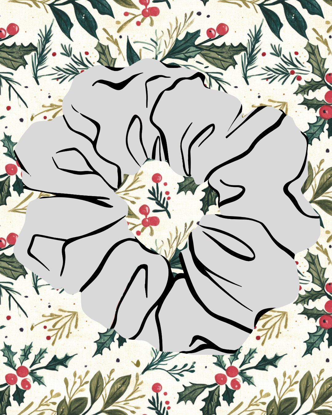 Holly & Berries Fun Scrunchie
