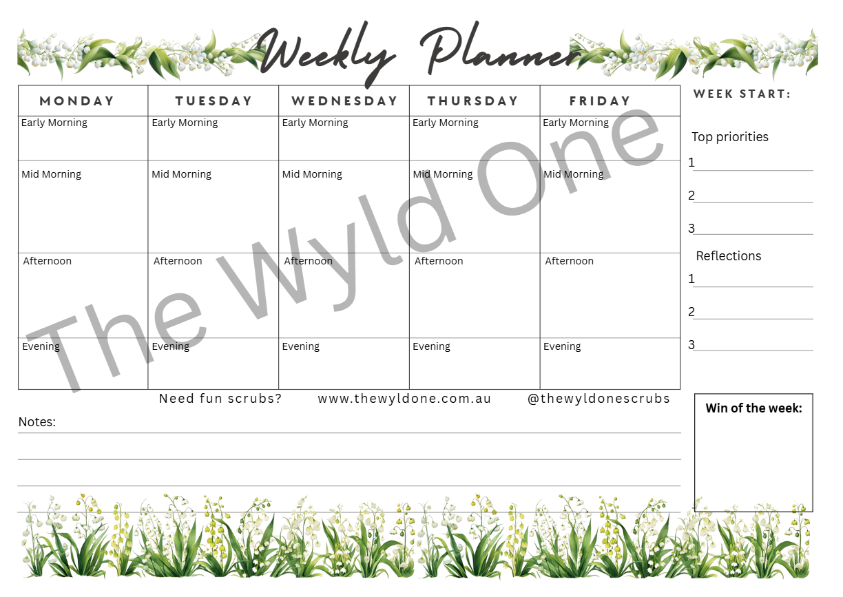 🌟 Free Weekly Planner | Printable PDF Planner | A4 Instant Download