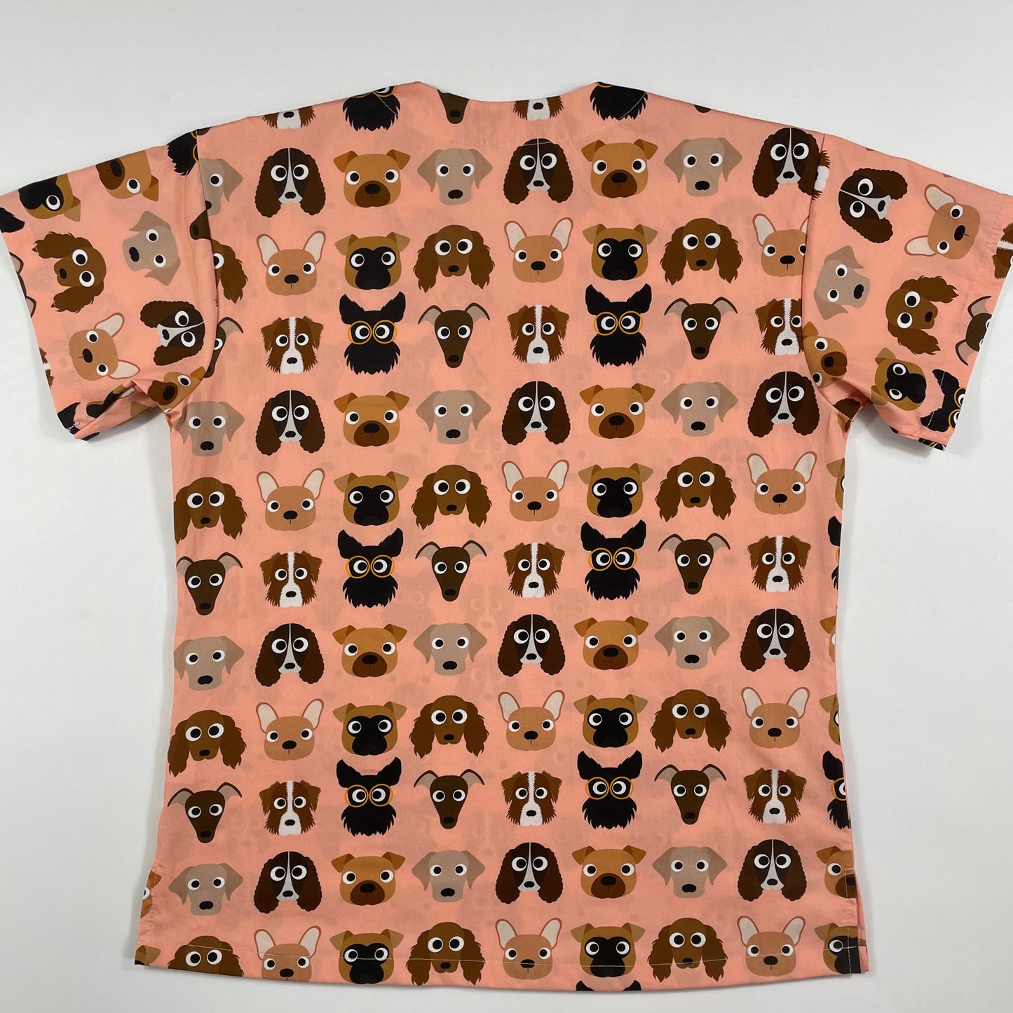 Pink Pooches Fun Scrub Top - last one Princess seam 16!