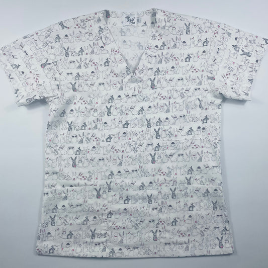Bad Bunnies Fun Scrub Top - last one Relaxed fit XXS!