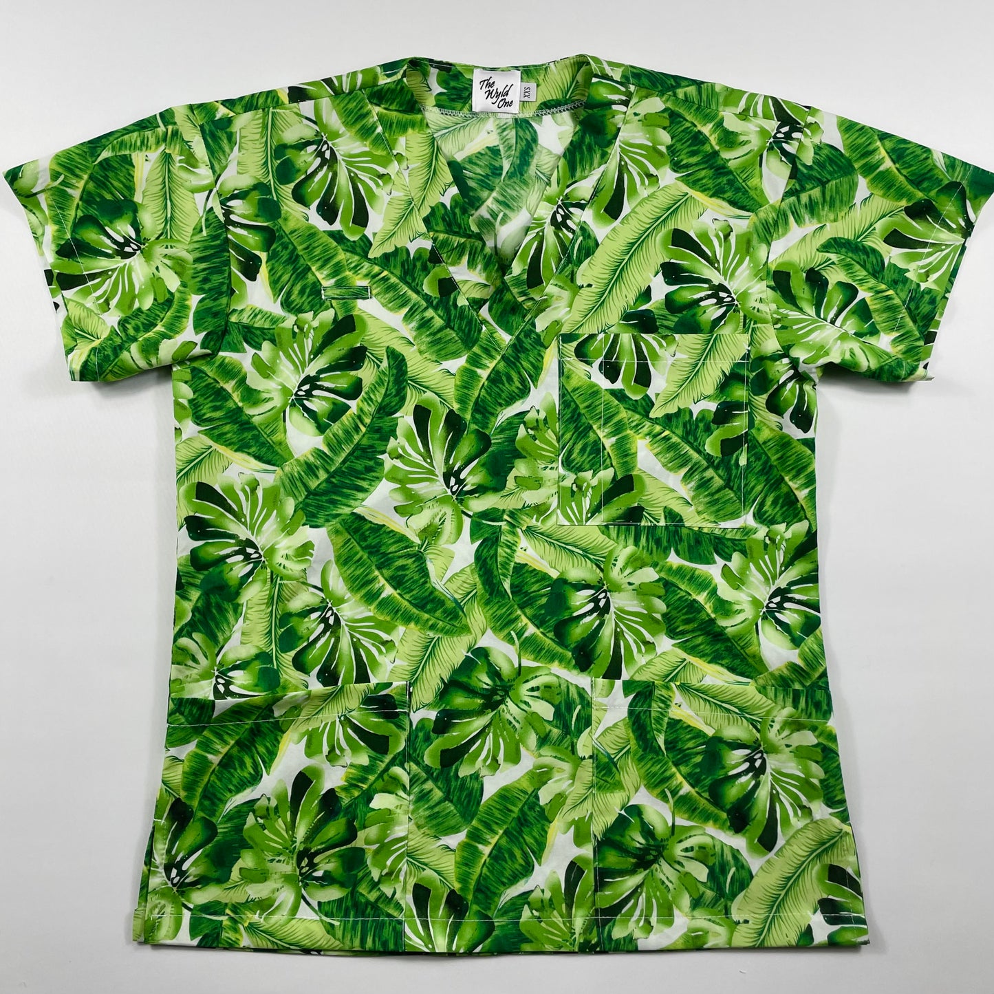 Leaves Fun Scrub Top - last one relaxed fit XXS!