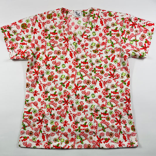 So Many Sweeties Fun Scrub Top - last one Relaxed fit XS!