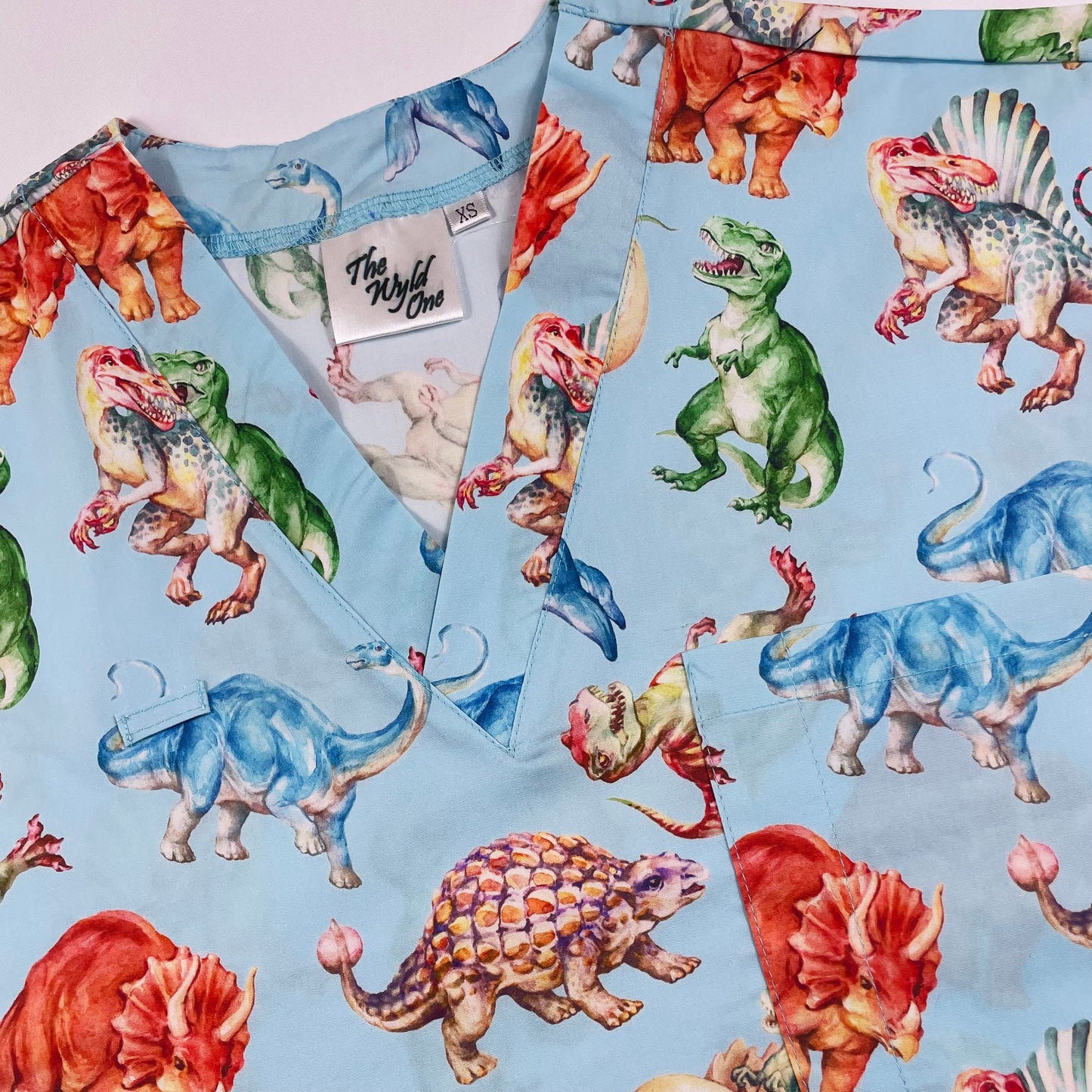 Jurassic Fun Scrub Top - 2% stretch