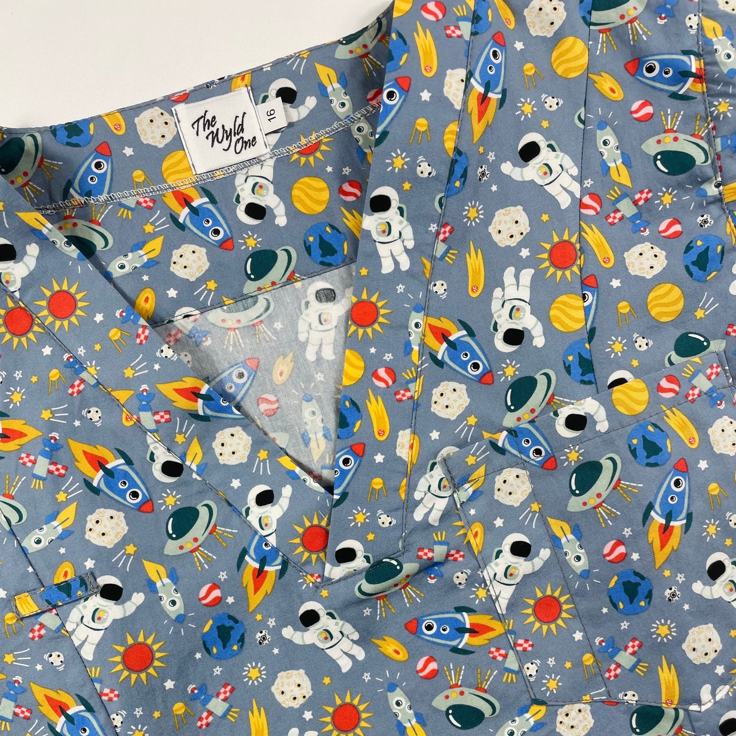 Astronaut Fun Scrub Top