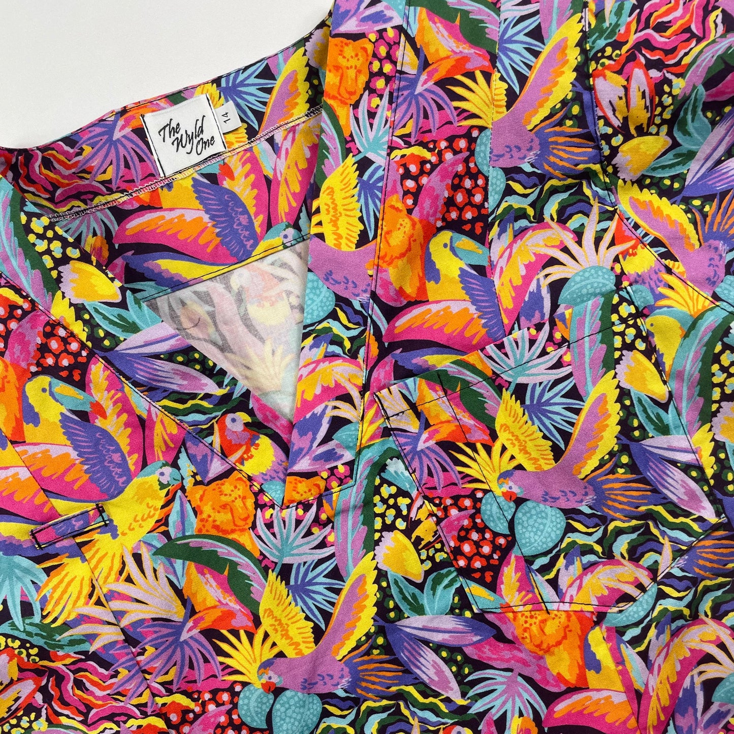 Neon Jungle Fun Scrub Top