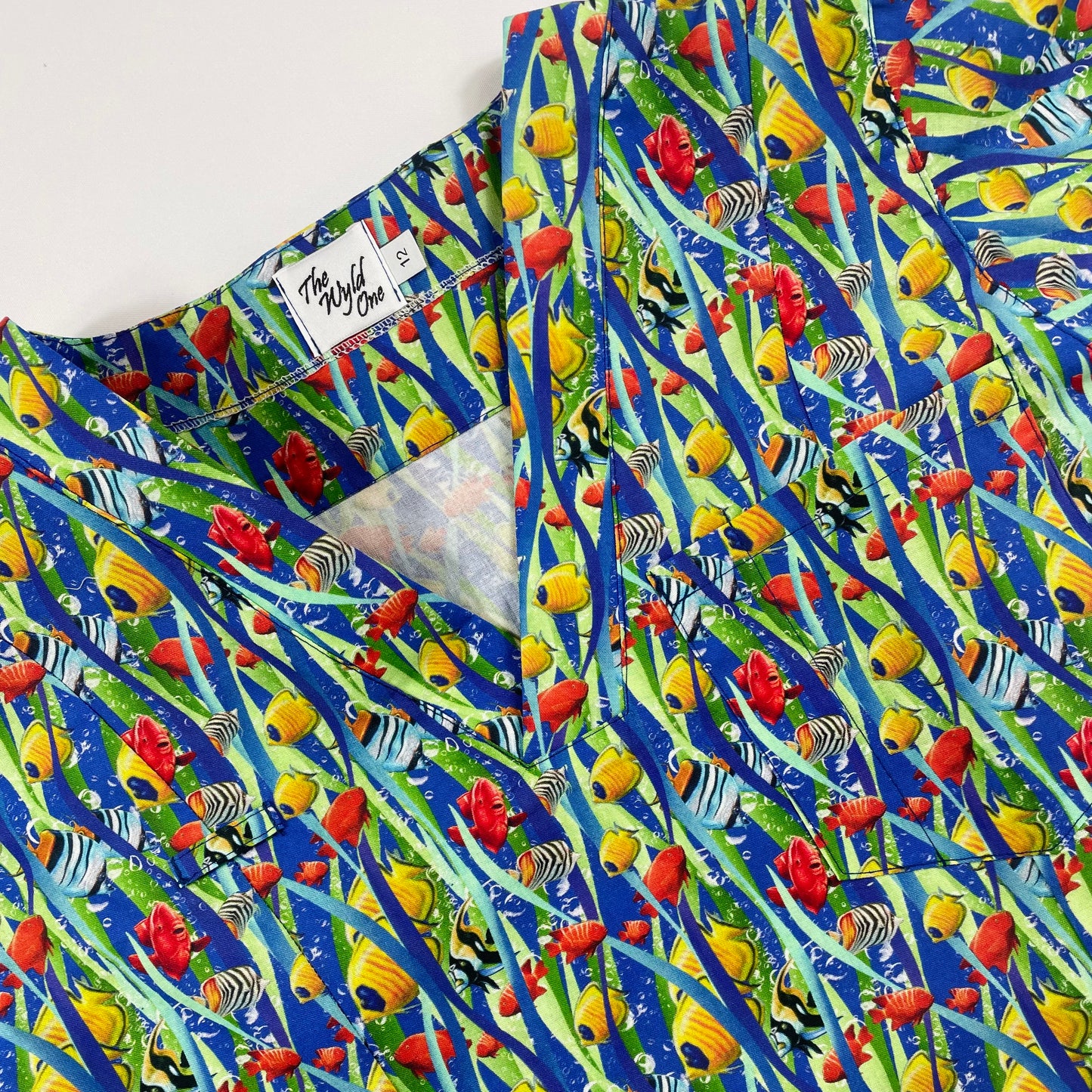 In the Reeds Fun Scrub Top - last one Princess seam 12!