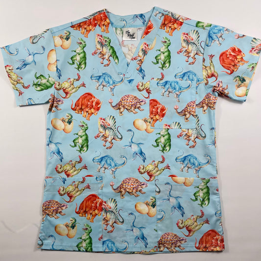 Jurassic Fun Scrub Top - 2% stretch