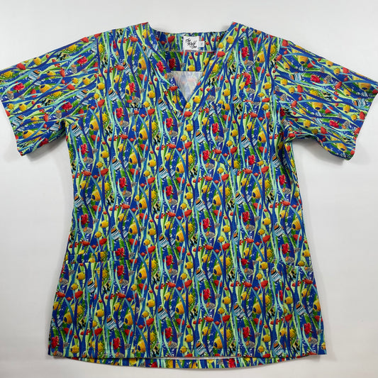 In the Reeds Fun Scrub Top - last one Princess seam 12!