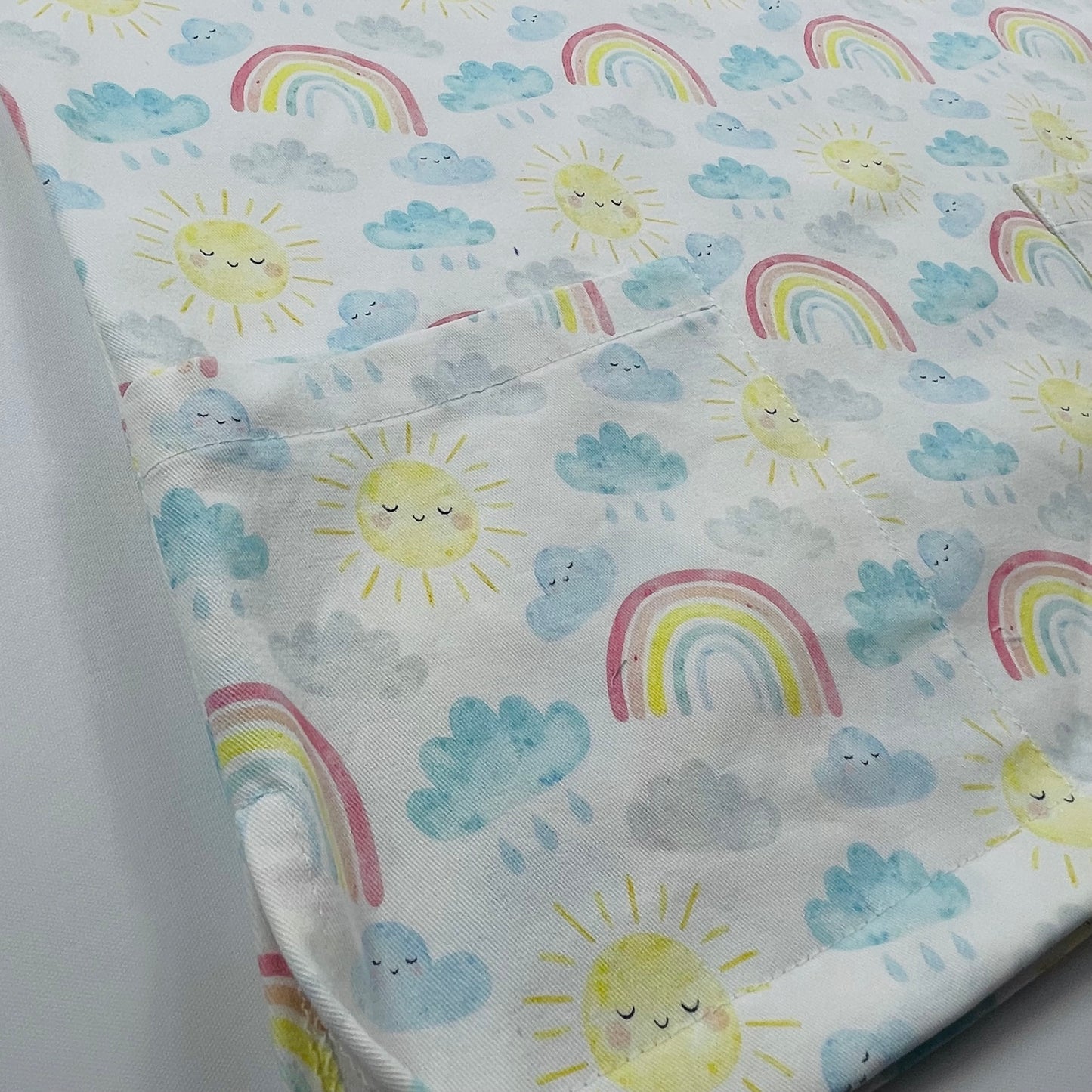Sun Showers Fun Scrub Top - last one Relaxed fit XS!