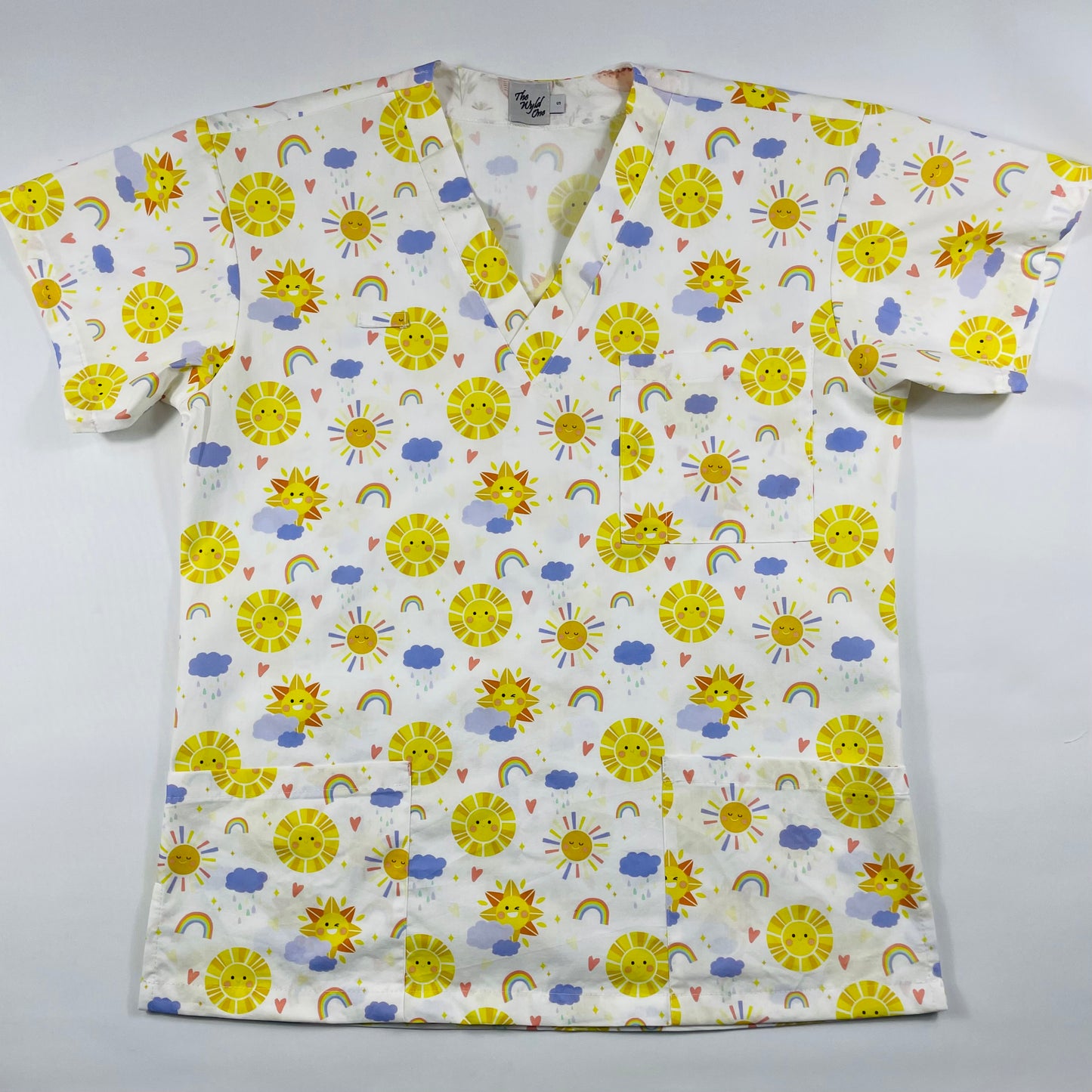 Sunny Days Fun Scrub Top - last one Relaxed fit S!