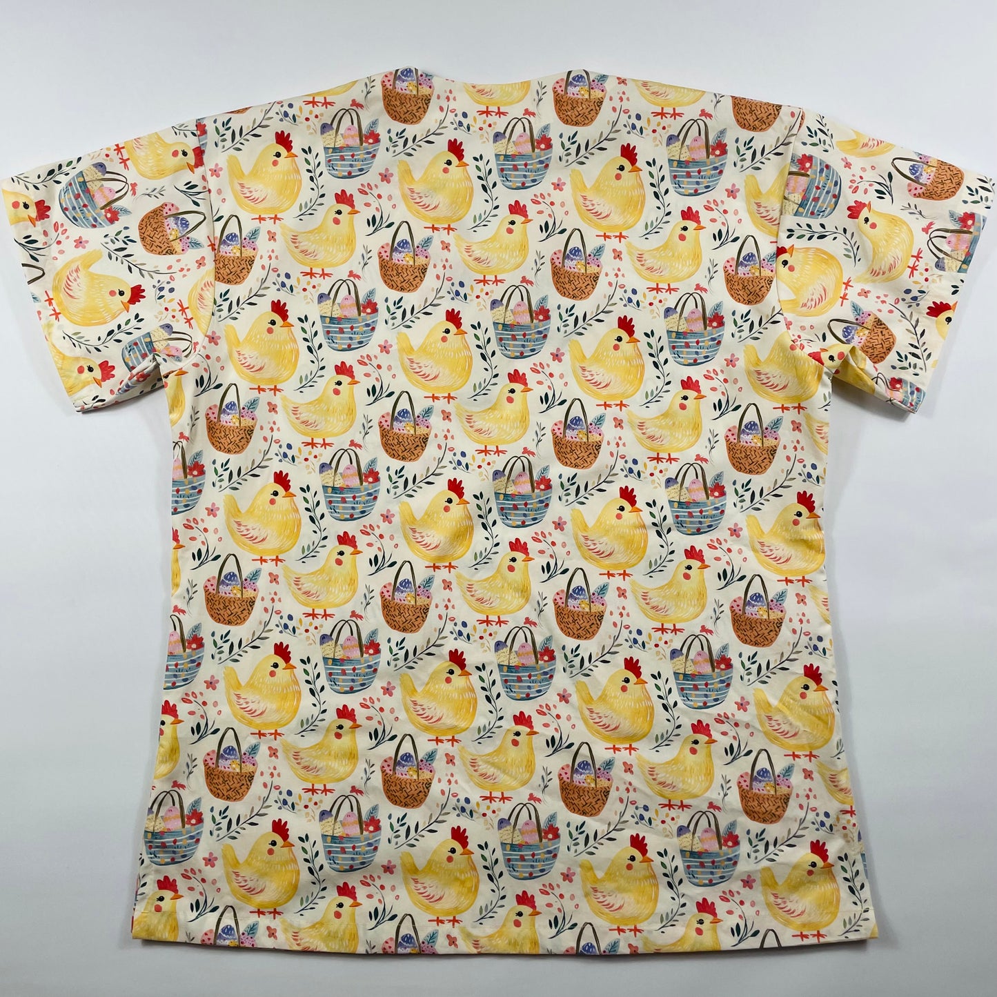 Easter Baskets Fun Scrub Top