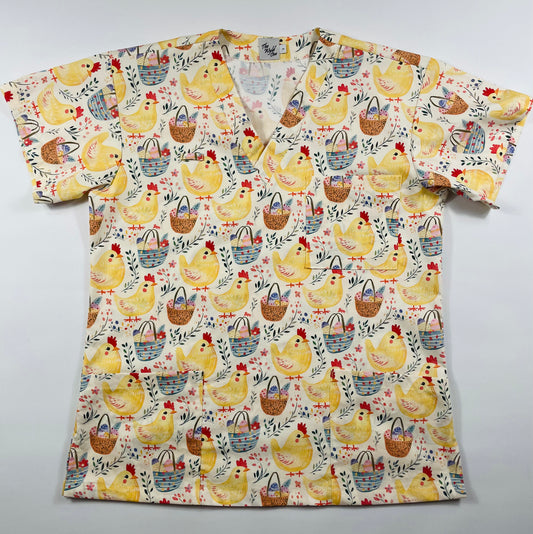 Easter Baskets Fun Scrub Top