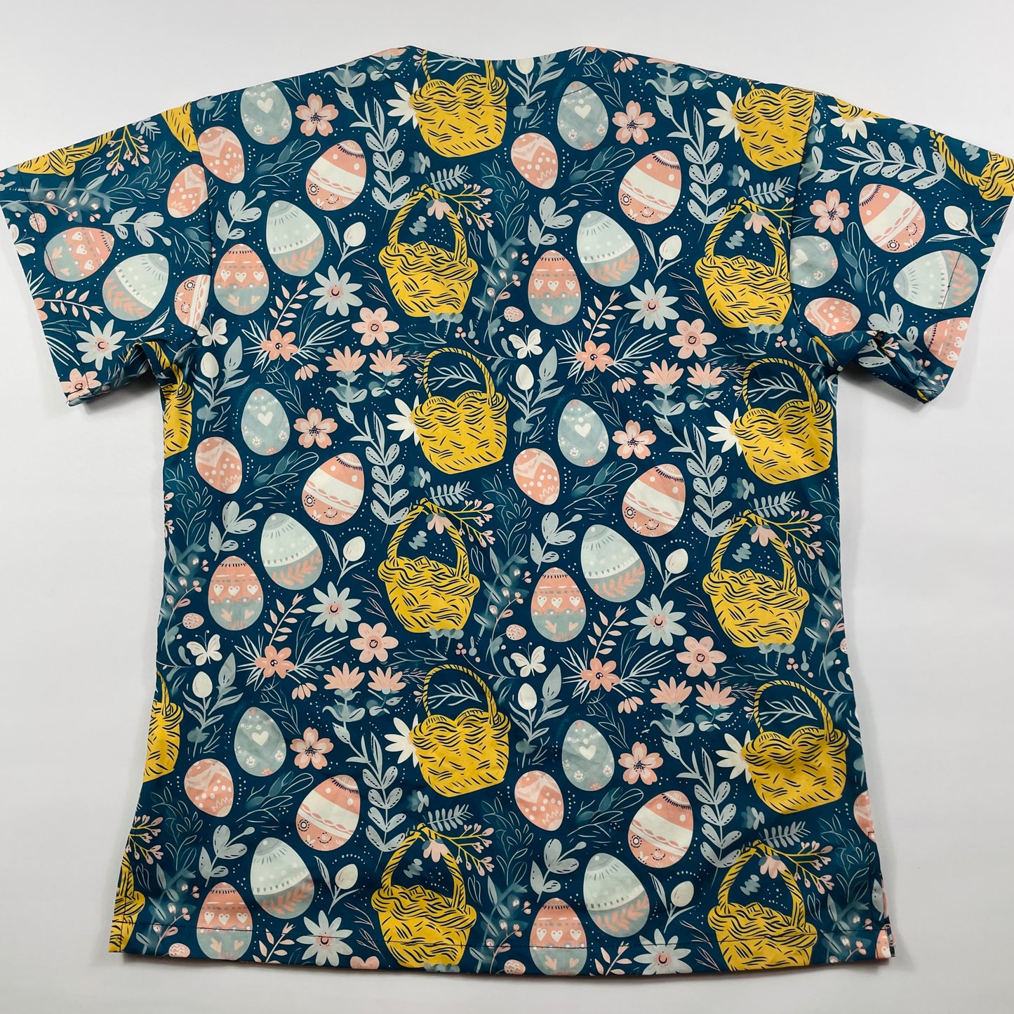 Egg Hunt in the Garden Fun Scrub Top - last sizes!