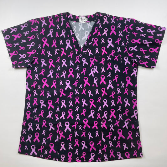 Pink Ribbon on Black - Made to order