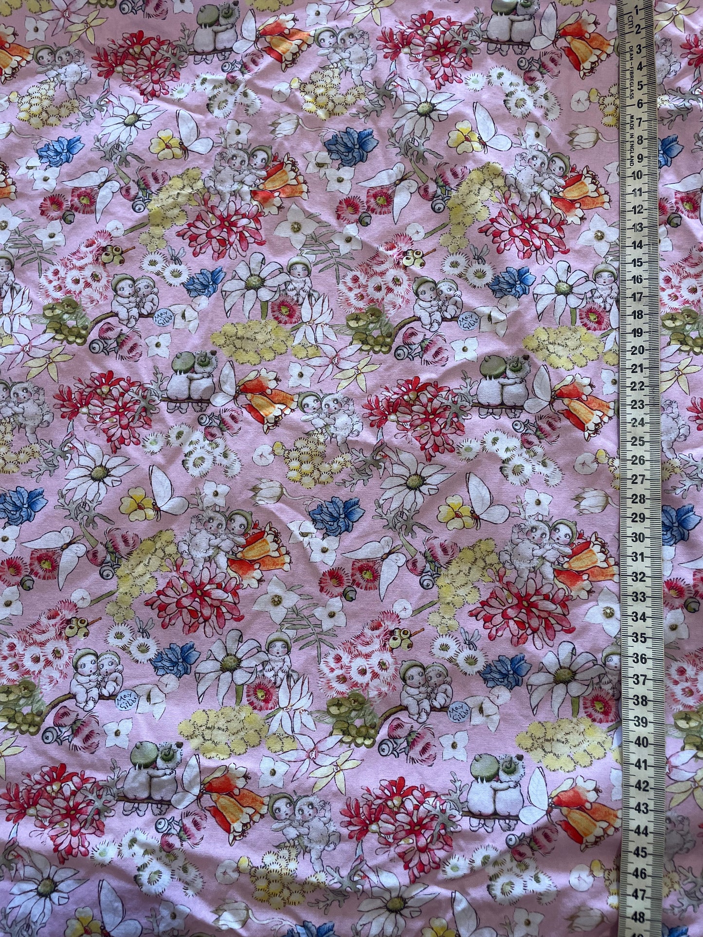 May Gibbs Floral on pink - Made to order