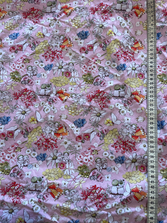 May Gibbs Floral on pink - Made to order