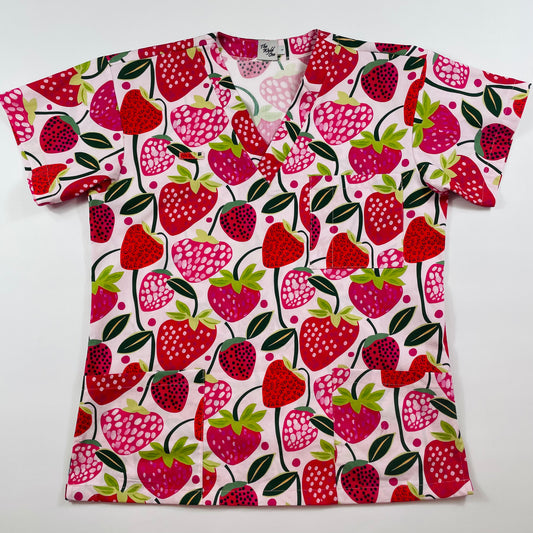 Strawberry Fields Fun Scrub Top