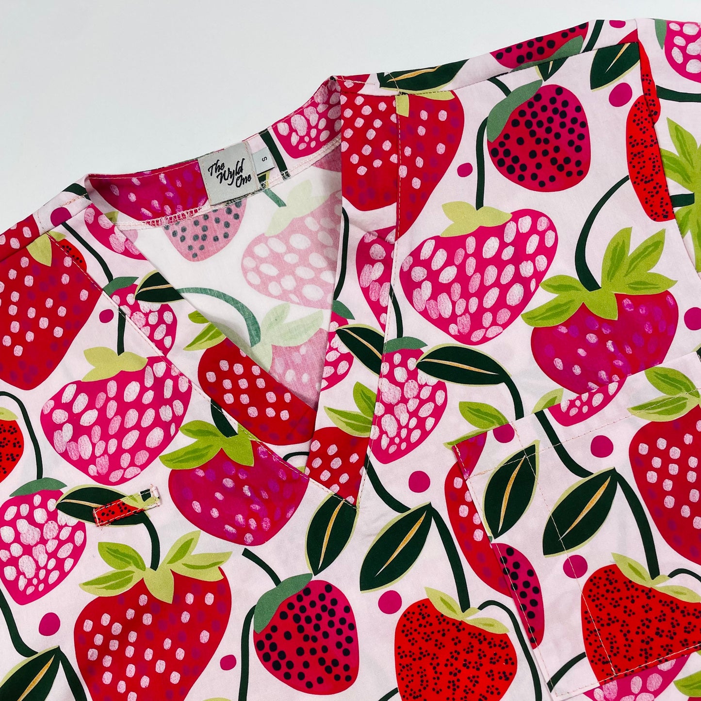 Strawberry Fields Fun Scrub Top