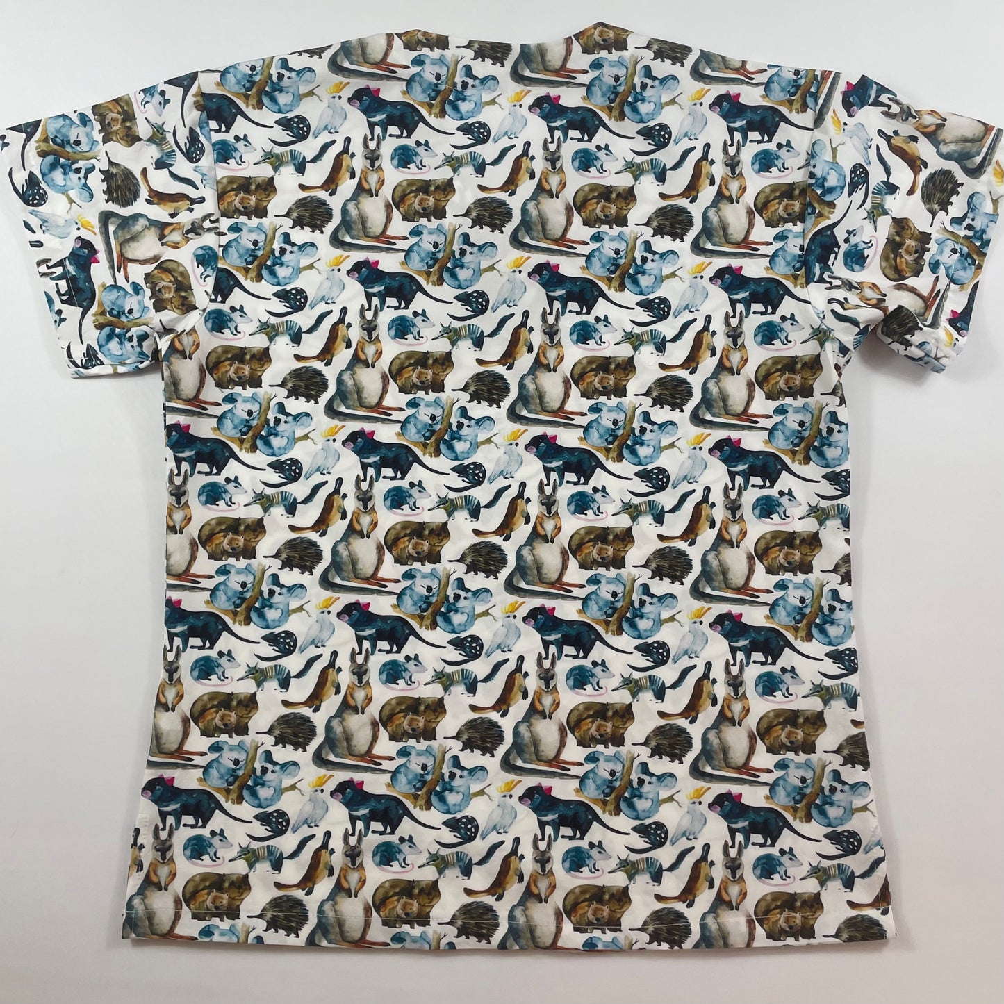 Native Fauna Friends Fun Scrub Top