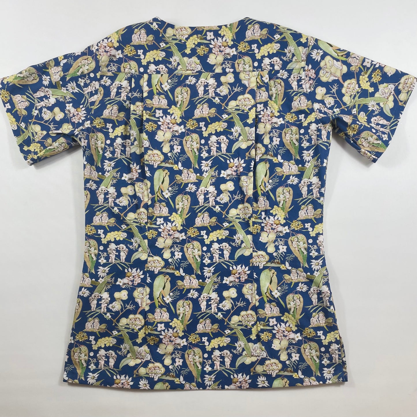 May Gibbs Leaves Fun Scrub Top - last one Princess seam 8!