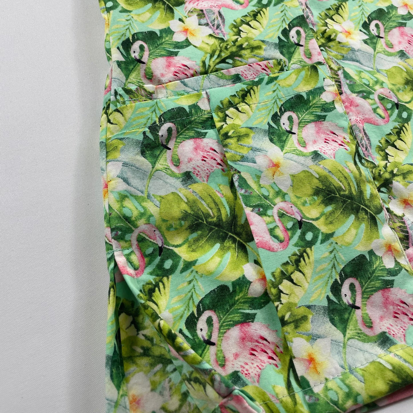 Flamingo Paradise Fun Scrub Top - last one Princess seam 8!