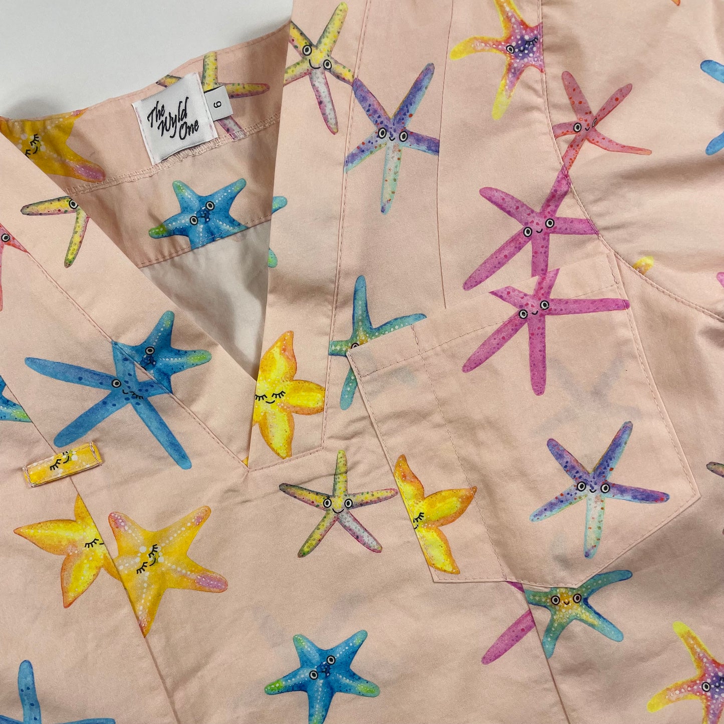 Starfish Fun Scrub Top - last one Princess seam 6!