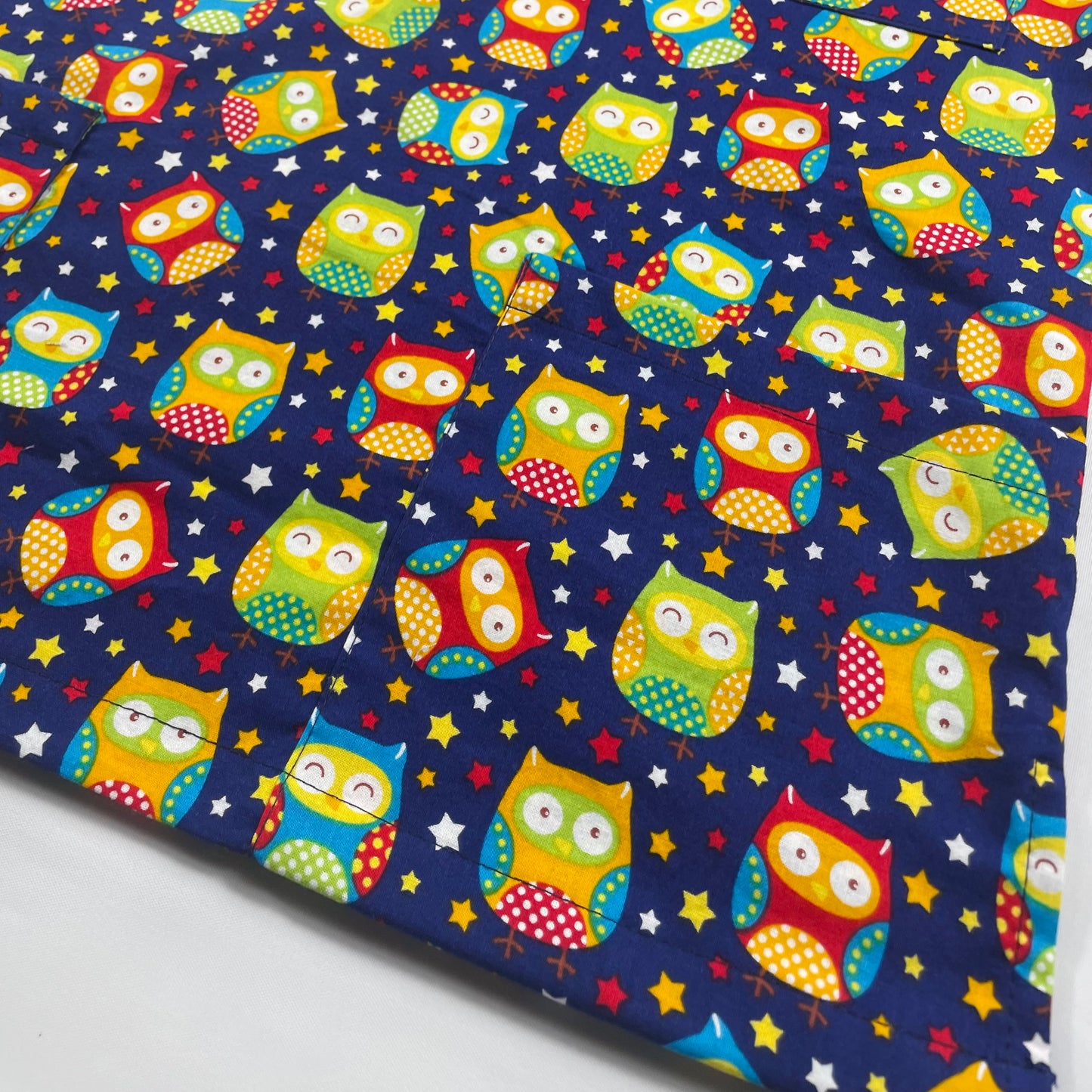 Owls Fun Scrub Top - last one Relaxed Fit XS