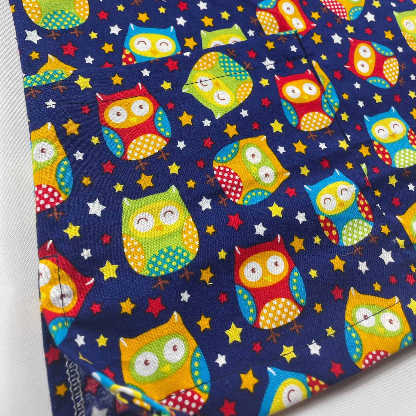 Owls Fun Scrub Top - last one Relaxed Fit XS