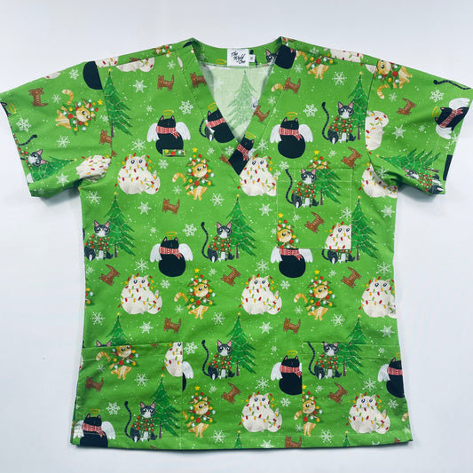 SAMPLE SALE - Christmas Scrub & Scrunchie Bundle 1 - relaxed M only!
